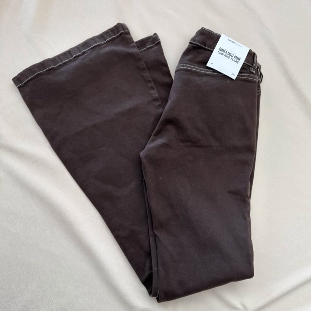 Garage Low Flare Brown Jeans